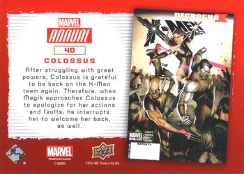 2016 Upper Deck Marvel Annual - Gold #40 Colossus Back