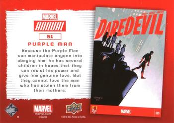 2016 Upper Deck Marvel Annual - Gold #51 Purple Man Back