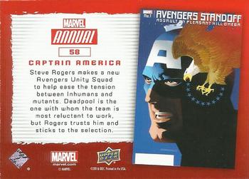 2016 Upper Deck Marvel Annual - Gold #58 Captain America Back