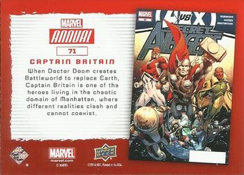 2016 Upper Deck Marvel Annual - Gold #71 Captain Britain Back