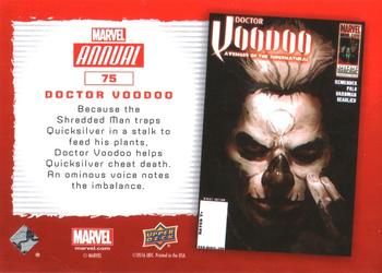 2016 Upper Deck Marvel Annual - Gold #75 Doctor Voodoo Back