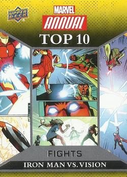 2016 Upper Deck Marvel Annual - Top 10 Fights #TF-6 Iron Man / Vision Front