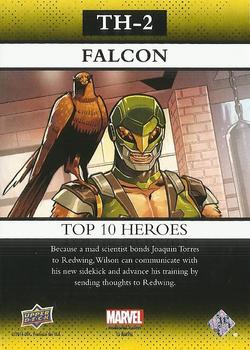 2016 Upper Deck Marvel Annual - Top 10 Heroes #TH-2 Falcon Back