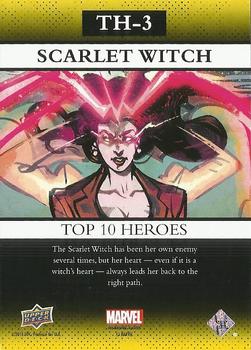 2016 Upper Deck Marvel Annual - Top 10 Heroes #TH-3 Scarlet Witch Back