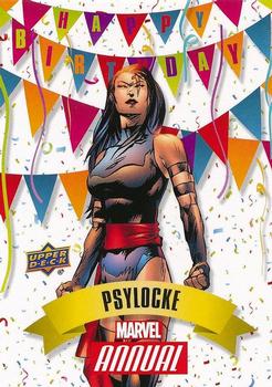 2016 Upper Deck Marvel Annual - Happy Birthday #HB-4 Psylocke Front