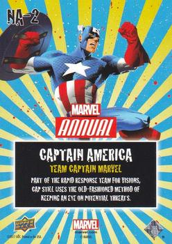 2016 Upper Deck Marvel Annual - New Alliances: Team Captain Marvel / Iron Man #NA-2 Captain America / Captain Marvel Back