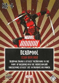 2016 Upper Deck Marvel Annual - New Alliances: Team Captain Marvel / Iron Man #NA-4 Deadpool / Iron Man Back