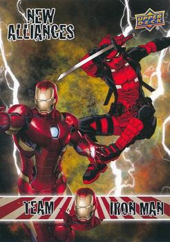 2016 Upper Deck Marvel Annual - New Alliances: Team Captain Marvel / Iron Man #NA-4 Deadpool / Iron Man Front