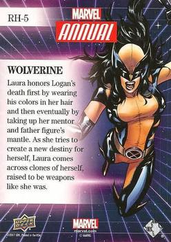 2016 Upper Deck Marvel Annual - Rookie Heroes #RH-5 Wolverine Back