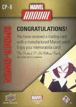 2016 Upper Deck Marvel Annual - Single Character Patch #CP-8 Spider-Gwen Back