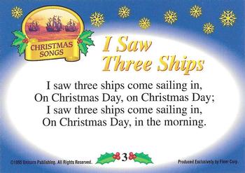 1995 Fleer Christmas - Christmas Songs #3 I Saw Three Ships Back