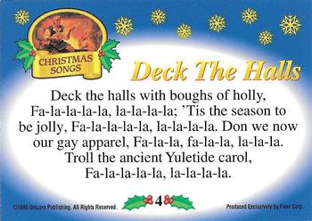 1995 Fleer Christmas - Christmas Songs #4 Deck The Halls Back