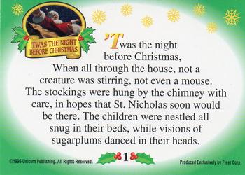 1995 Fleer Christmas - 'Twas the Night Before Christmas #1 'Twas the night before Christma Back