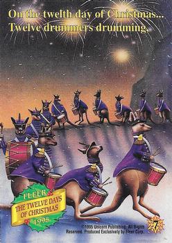 1995 Fleer Christmas - The Twelve Days of Christmas #7 On the eleventh day of Christmas... Back
