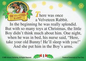 1995 Fleer Christmas - The Velveteen Rabbit #1 There was once a Velveteen Rabbit. Back