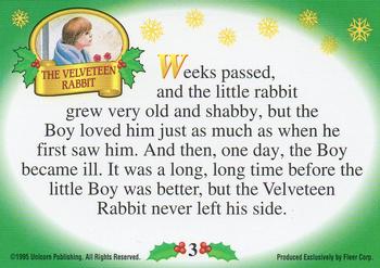1995 Fleer Christmas - The Velveteen Rabbit #3 Weeks passed, and the little rabbit... Back