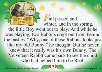 1995 Fleer Christmas - The Velveteen Rabbit #7 Fall passed and winter, and in the... Back