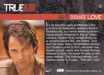 2012 Rittenhouse True Blood Premiere #01 Strange Love Back