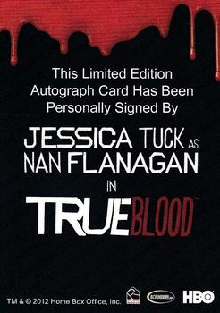 2012 Rittenhouse True Blood Premiere - Bordered Autographs #NNO Jessica Tuck Back