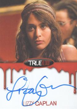 2012 Rittenhouse True Blood Premiere - Bordered Autographs #NNO Lizzy Caplan Front