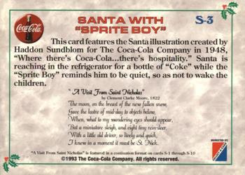1993 Collect-A-Card Coca-Cola Collection Series 1 - Santa #S-3 Santa With 