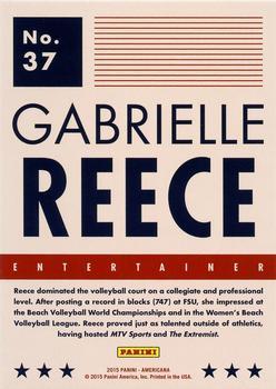 2015 Panini Americana - Black #37 Gabrielle Reece Back
