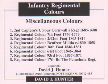 2013 Regimental Colours : Miscellaneous Colours #NNO Title Card Back