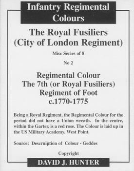 2013 Regimental Colours : Miscellaneous Colours #2 Regimental Colour 7th Foot 1770-1775 Back