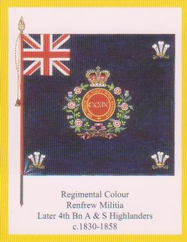 2013 Regimental Colours : Miscellaneous Colours #4 Regimental Colour Renfrew Militia c.1830-1858 Front
