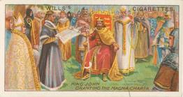 1912 Wills's Historic Events #11 King John Granting Magna Charta Front