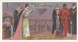 1912 Wills's Historic Events #20 The Execution of Lady Jane Grey Front
