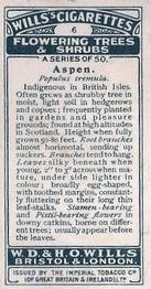 1924 Wills's Flowering Trees & Shrubs #6 Aspen Back