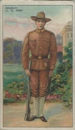 1909-13 Recruit Military Series T81 - Die Cut Stand-ups #NNO Recruit U.S. Army Front