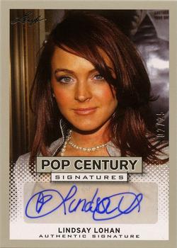 2013 Leaf Pop Century - Silver #BA-LL1 Lindsay Lohan Front