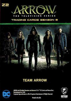 2017 Cryptozoic Arrow Season 3 - Team Arrow #Z2 Panel 2 Back