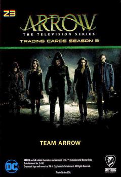 2017 Cryptozoic Arrow Season 3 - Team Arrow #Z3 Panel 3 Back