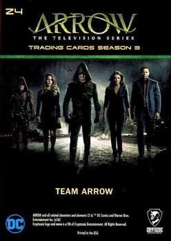 2017 Cryptozoic Arrow Season 3 - Team Arrow #Z4 Panel 4 Back