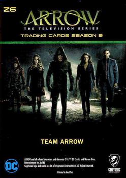2017 Cryptozoic Arrow Season 3 - Team Arrow #Z6 Panel 6 Back