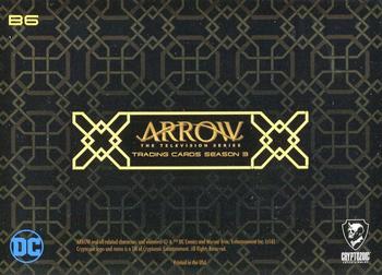 2017 Cryptozoic Arrow Season 3 - Wedding Silver Foil Board #B6 Wedding Back