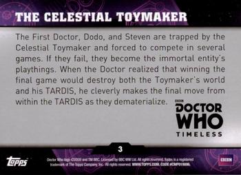 2016 Topps Doctor Who Timeless - Green Foil #3 The Celestial Toymaker Back