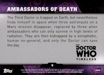 2016 Topps Doctor Who Timeless - Green Foil #9 Ambassadors of Death Back
