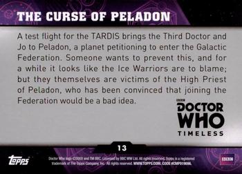 2016 Topps Doctor Who Timeless - Green Foil #13 The Curse of Peladon Back