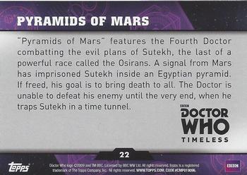 2016 Topps Doctor Who Timeless - Green Foil #22 Pyramids of Mars Back