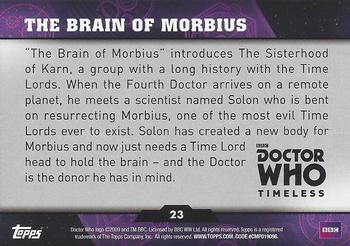 2016 Topps Doctor Who Timeless - Green Foil #23 The Brain of Morbius Back