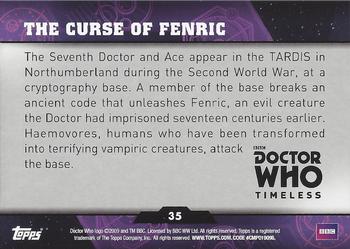 2016 Topps Doctor Who Timeless - Green Foil #35 The Curse of Fenric Back