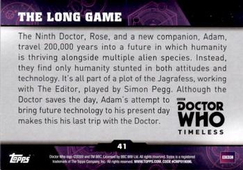 2016 Topps Doctor Who Timeless - Green Foil #41 The Long Game Back