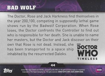 2016 Topps Doctor Who Timeless - Green Foil #44 Bad Wolf Back