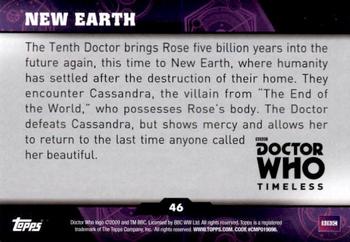 2016 Topps Doctor Who Timeless - Green Foil #46 New Earth Back