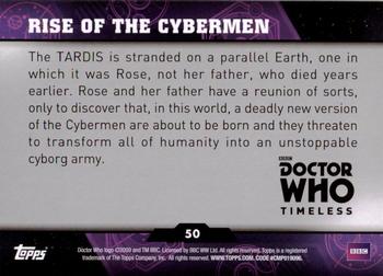 2016 Topps Doctor Who Timeless - Green Foil #50 Rise of the Cybermen Back