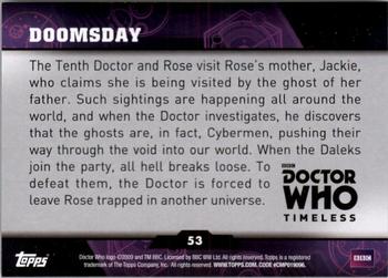 2016 Topps Doctor Who Timeless - Green Foil #53 Doomsday. Back